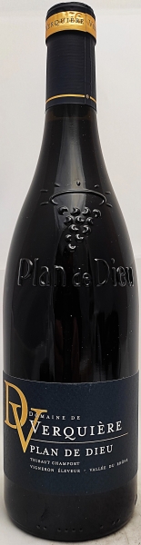 Domaine de Verquiere Plan de Dieu 2023, AOP Cotes du Rhone Villages, Rotwein, trocken, 0,75l